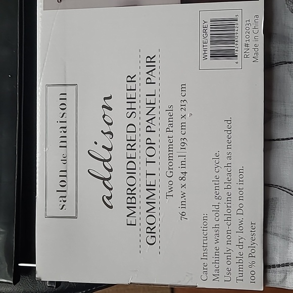 Addison Sheer Embroidered Grommet Panels - Picture 8 of 8